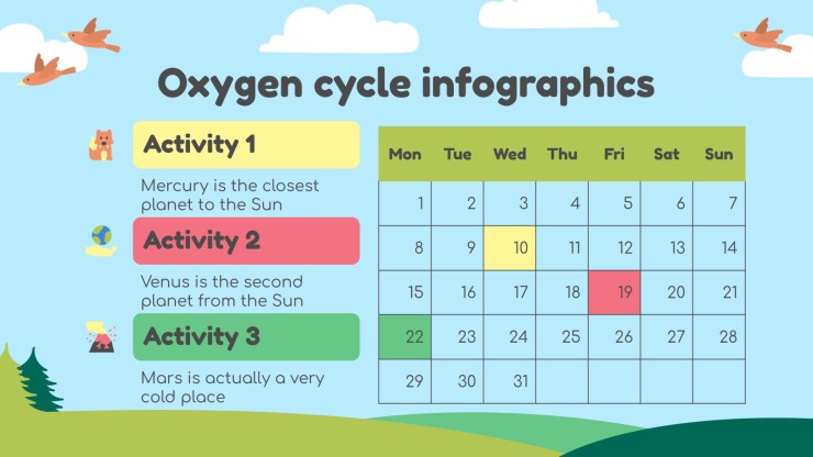 Plantilla de presentación Ciencias para primaria: El cíclo del oxígeno infografías