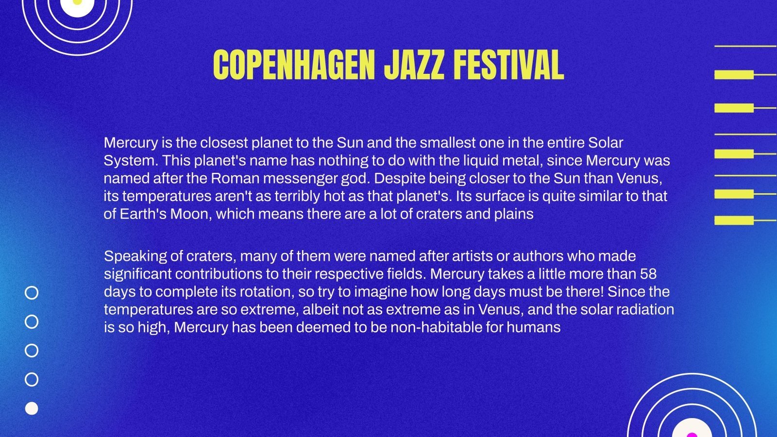 Let's Celebrate Copenhagen Jazz Festival! Google Slides