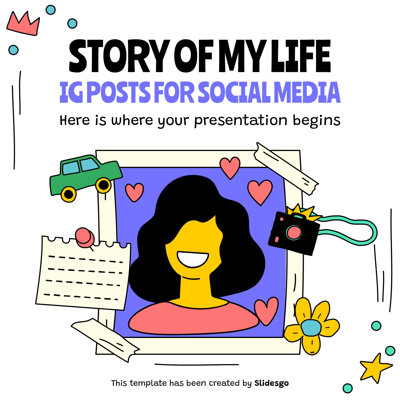 Story of My Life IG Posts for Social Media presentation template 