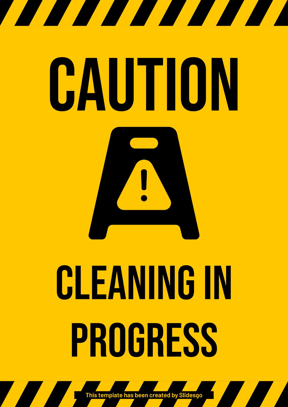 Sinais de advertência de limpeza Google Slides e PPT