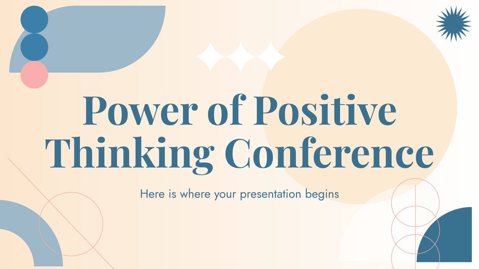 Power of Positive Thinking Conference presentation template 