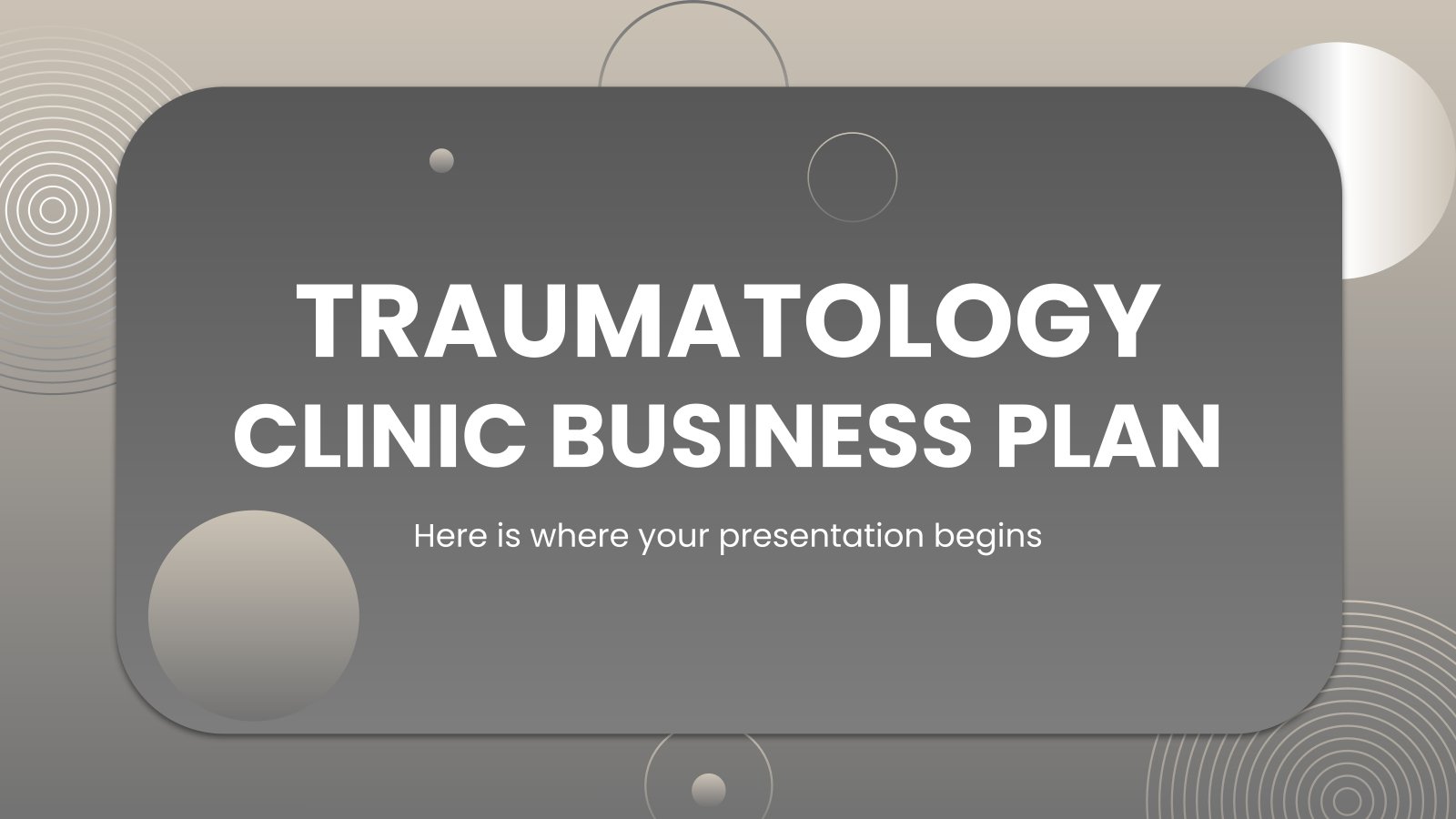 Traumatology Clinic Business Plan presentation template 