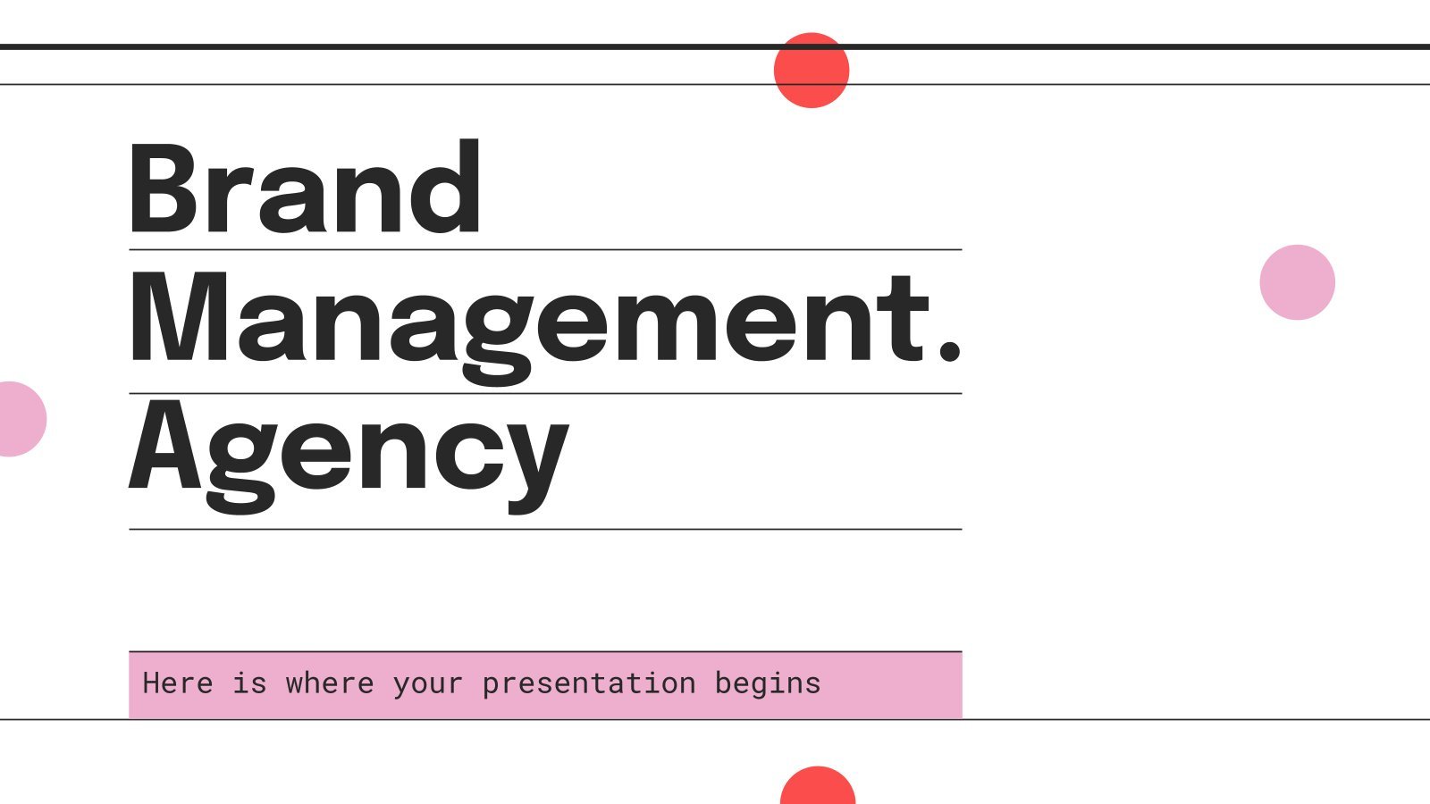 Brand Management Agency presentation template 