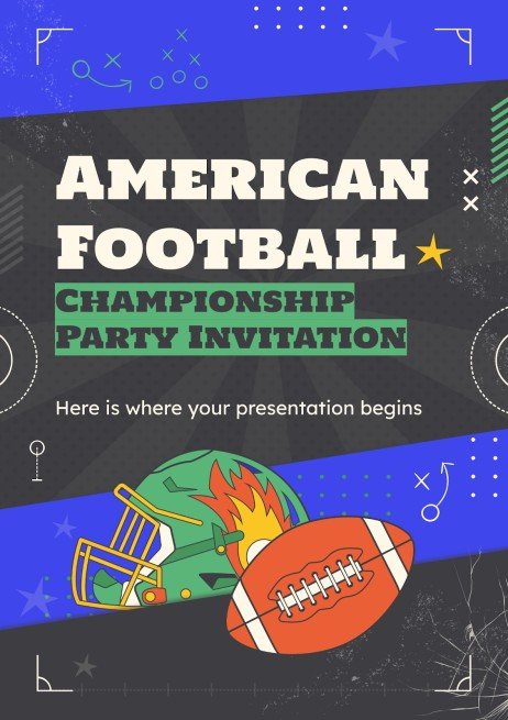 American Football Championship Party Invitation