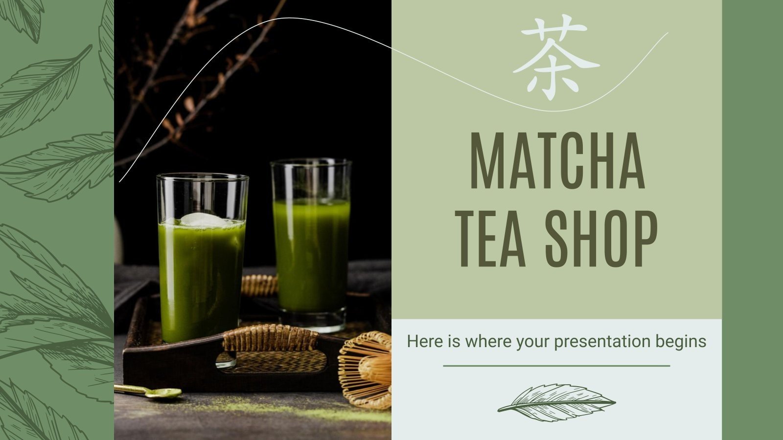 Matcha Tea Shop Google Slides & PowerPoint
