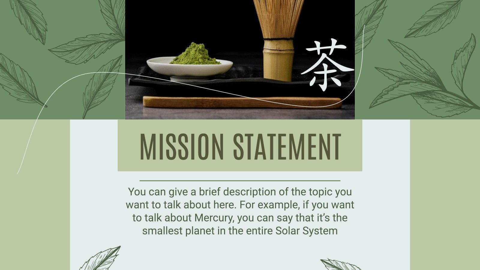 Matcha Tea Shop Google Slides & PowerPoint