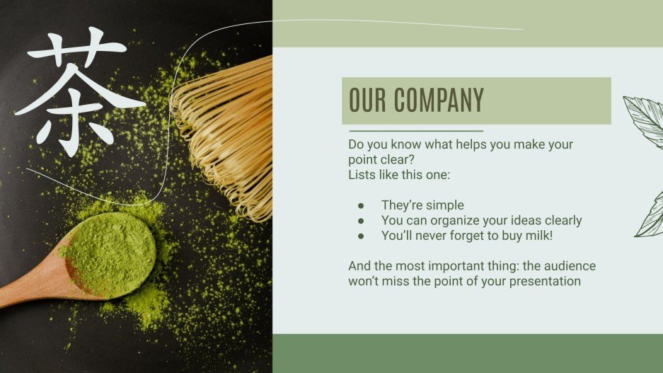 Matcha Tea Shop Google Slides & PowerPoint