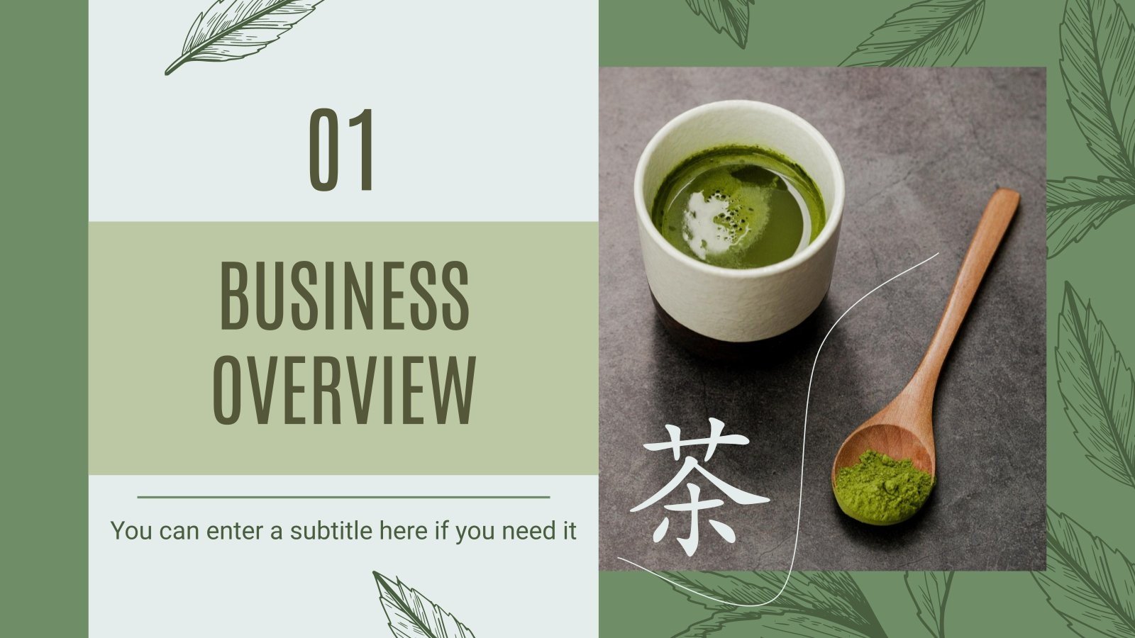 Matcha Tea Shop Google Slides & PowerPoint