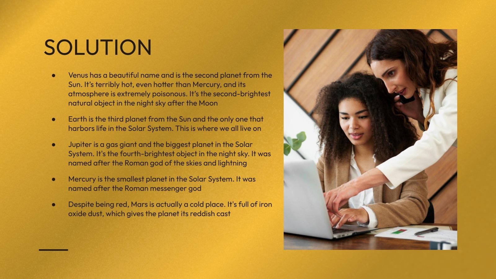 Simple Golden Chrome Pitch Deck Basic Template