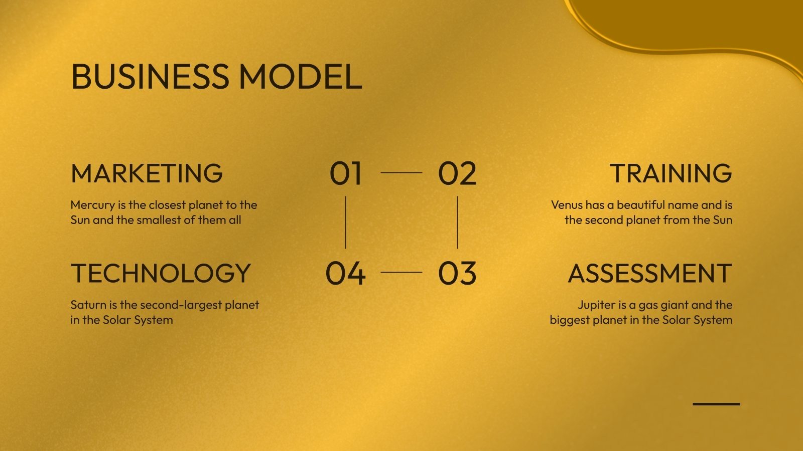 Simple Golden Chrome Pitch Deck Basic Template
