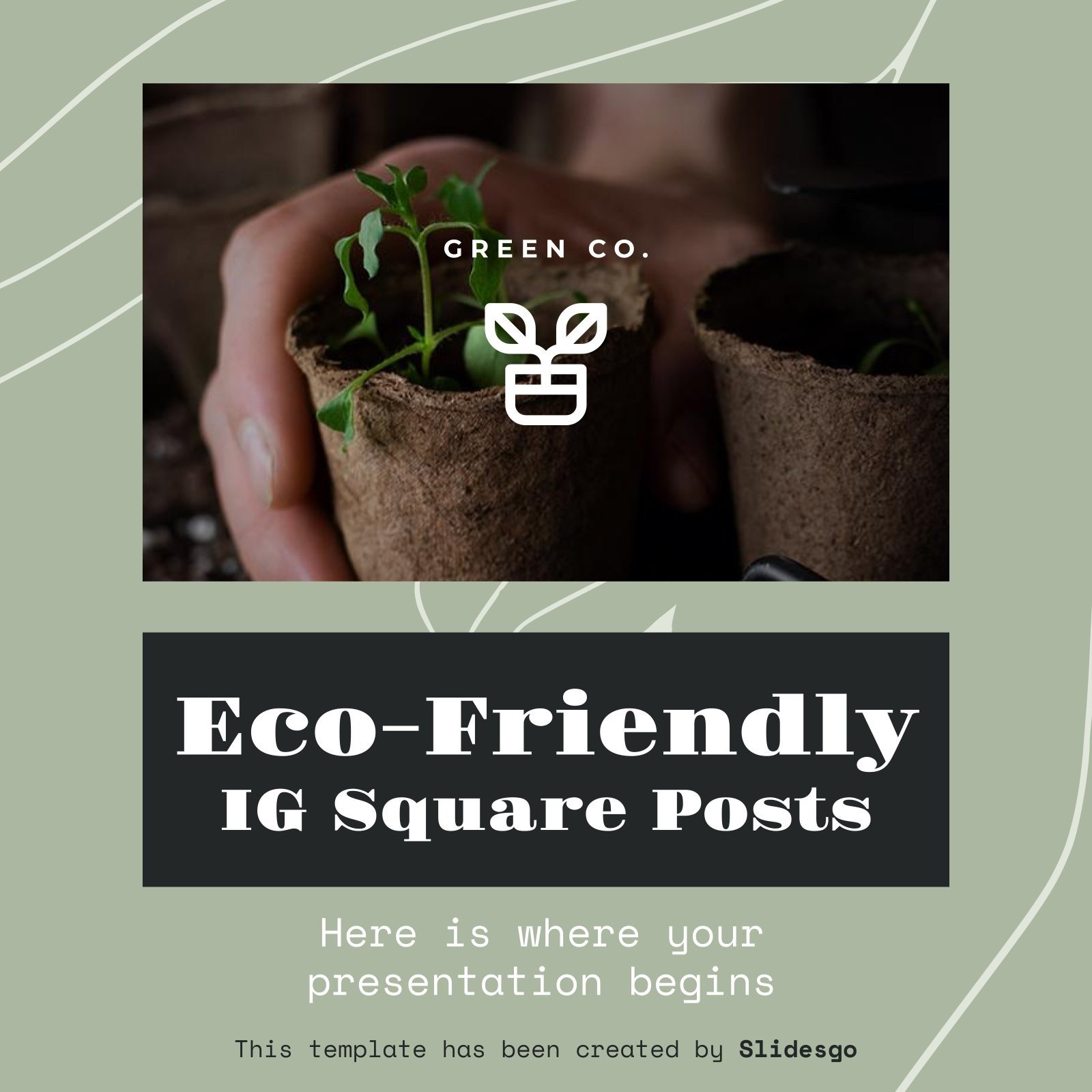 Eco-Friendly IG Square Posts Präsentationsvorlage