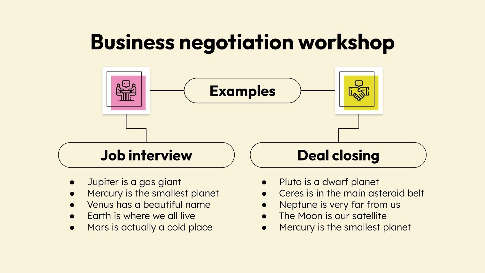 Business Negotiation Infographics Google Slides