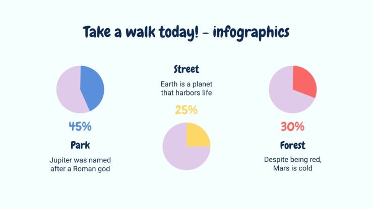 Take a Walk Today! Infographics presentation template 