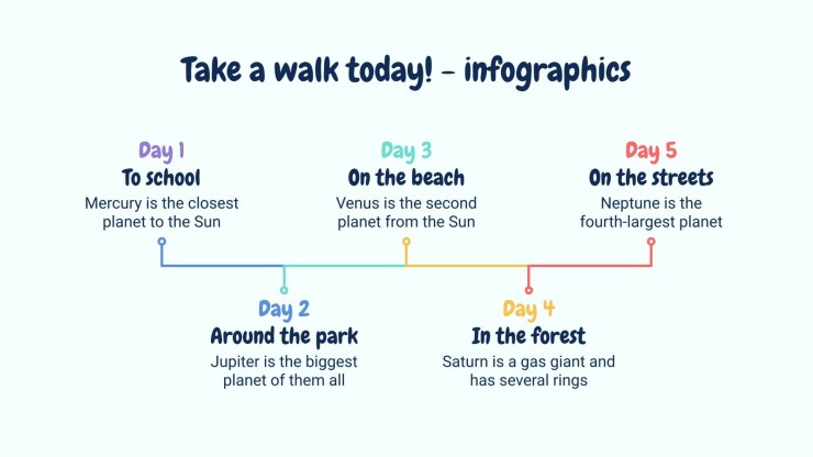 Take a Walk Today! Infographics presentation template 