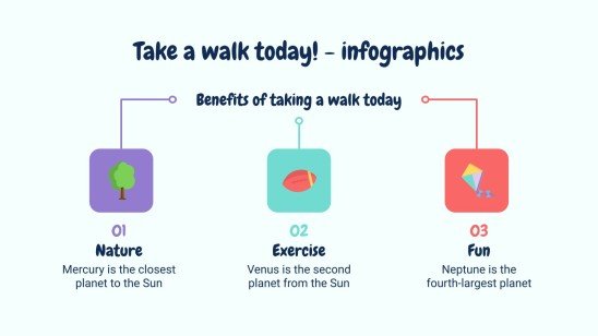 Take a Walk Today! Infographics presentation template 