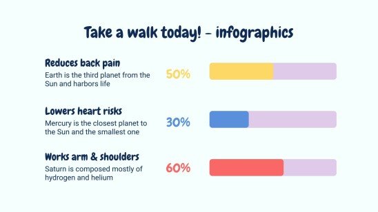 Take a Walk Today! Infographics presentation template 