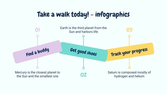 Geh heute spazieren! - Infografiken Präsentationsvorlage