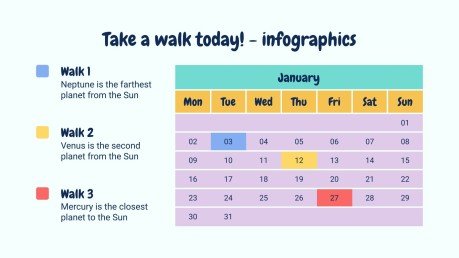 Take a Walk Today! Infographics presentation template 