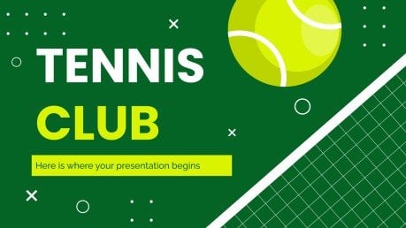 Tennis Club presentation template 