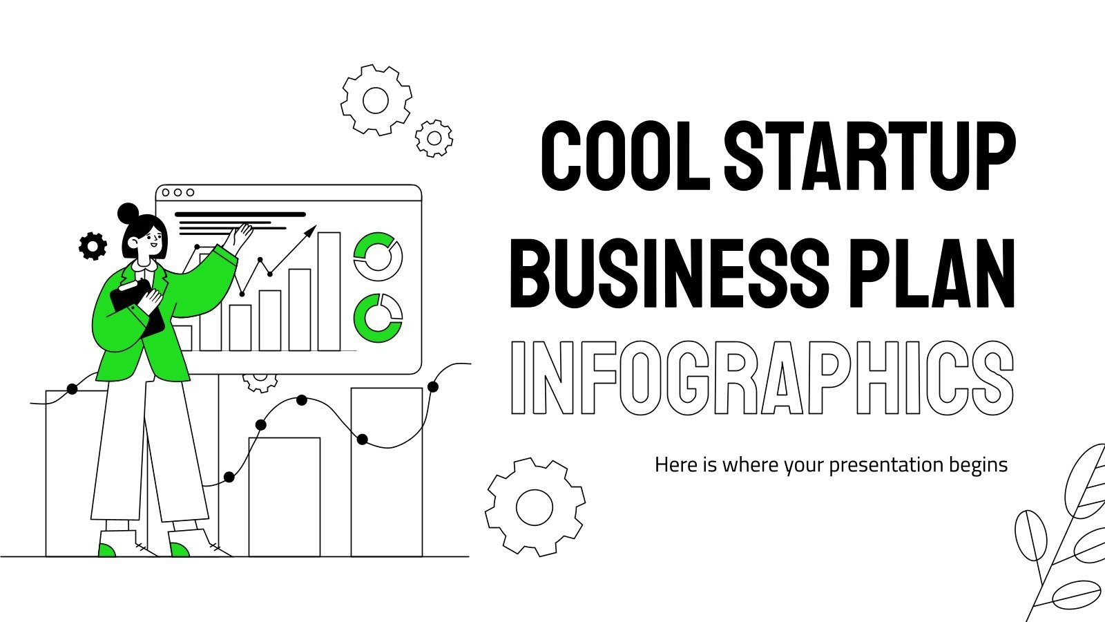 Modelo de apresentação Infográficos para plano de negócios legal para startups
