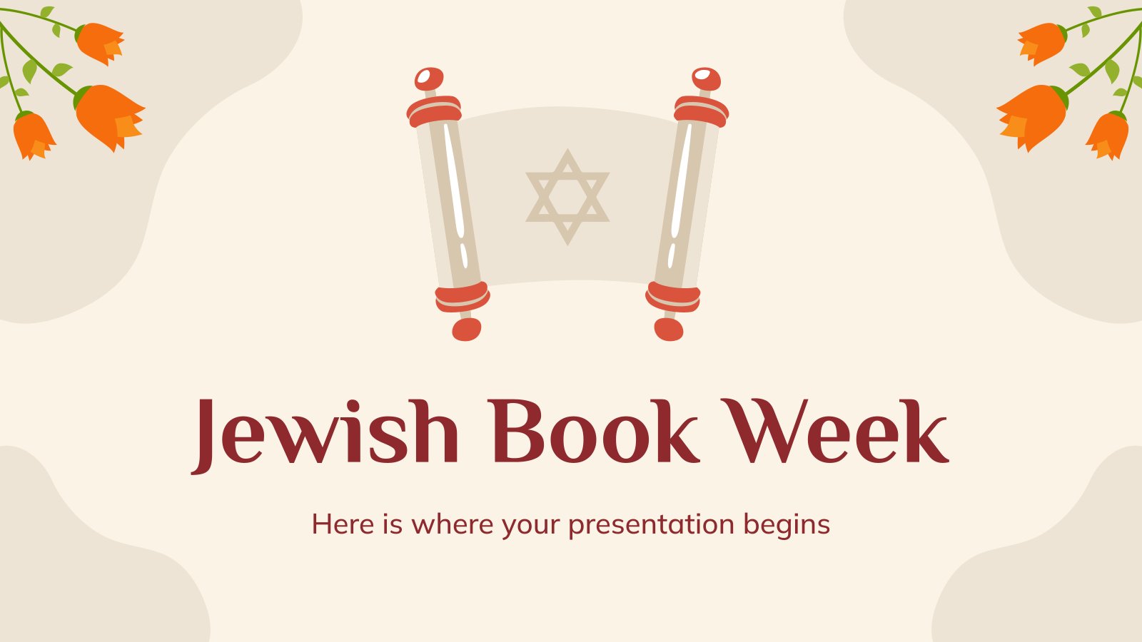 Jewish Book Week presentation template 