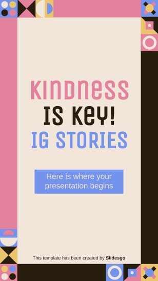 Kindness Is Key! Square IG Posts presentation template 