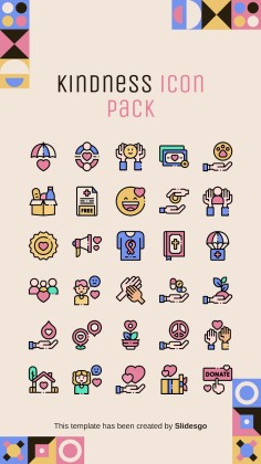 Kindness Is Key! Square IG Posts presentation template 