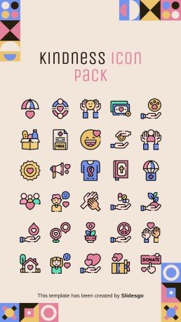 Kindness Is Key! Square IG Posts presentation template 