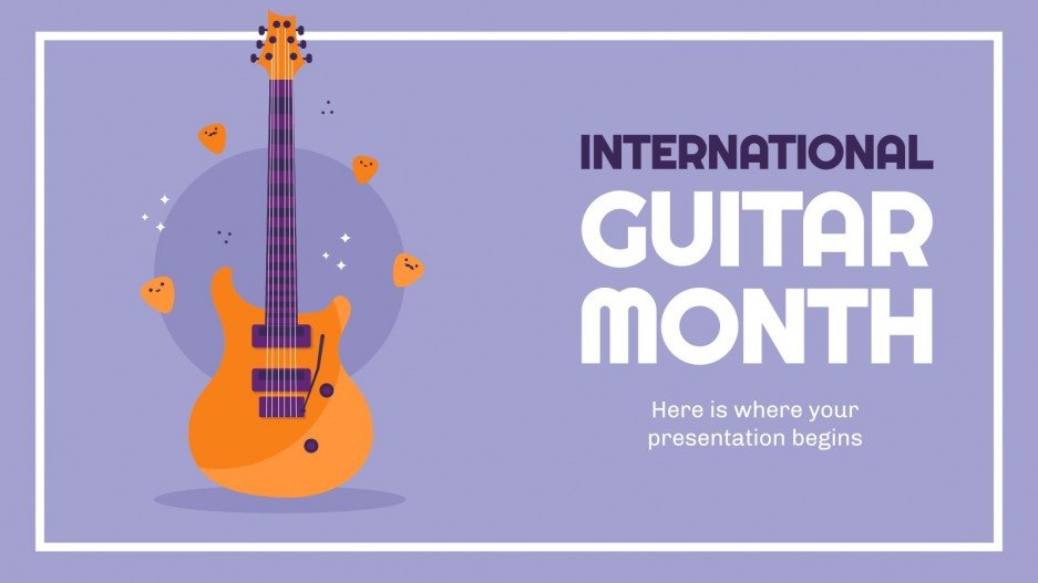 International Guitar Month Google Slides & PPT theme
