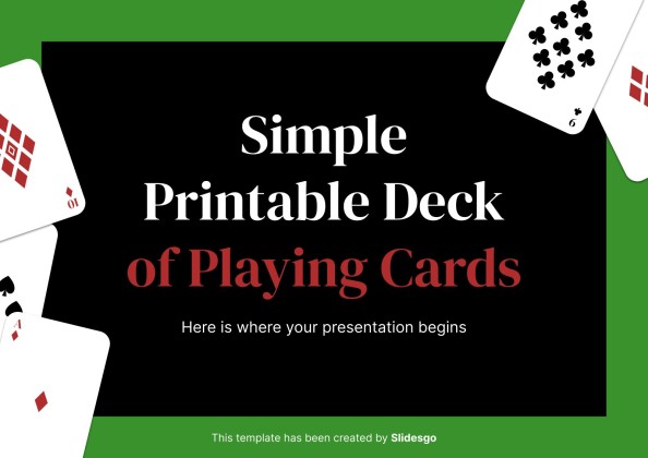 Simple Printable Deck Of Playing Cards Google Slides PPT