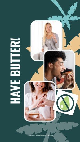 Plantilla de presentación Posts de Instagram: Mantequilla sin aceite de palma