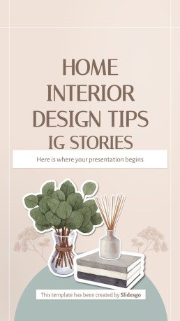 Plantilla de presentación Posts de Instagram con consejos sobre diseño de interiores