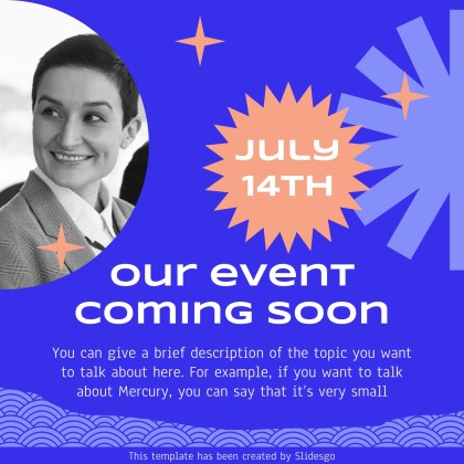 소셜 미디어 다가오는 이벤트 인스타그램 스토리 프레젠테이션 템플릿