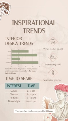 Plantilla de presentación Posts de Instagram con consejos sobre diseño de interiores