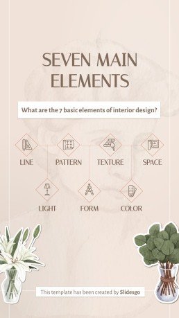 Plantilla de presentación Posts de Instagram con consejos sobre diseño de interiores