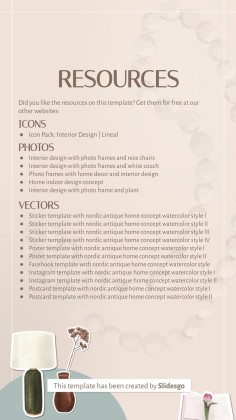 Plantilla de presentación Posts de Instagram con consejos sobre diseño de interiores