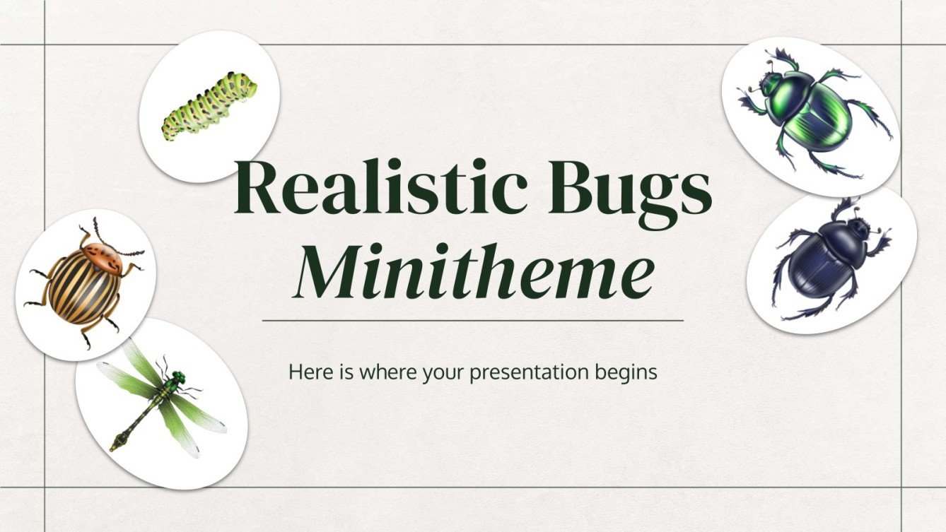 Temas Googles Slide y plantillas PowerPoint sobre insectos
