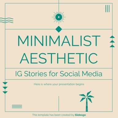 Minimalist Aesthetic IG Stories for Social Media presentation template 