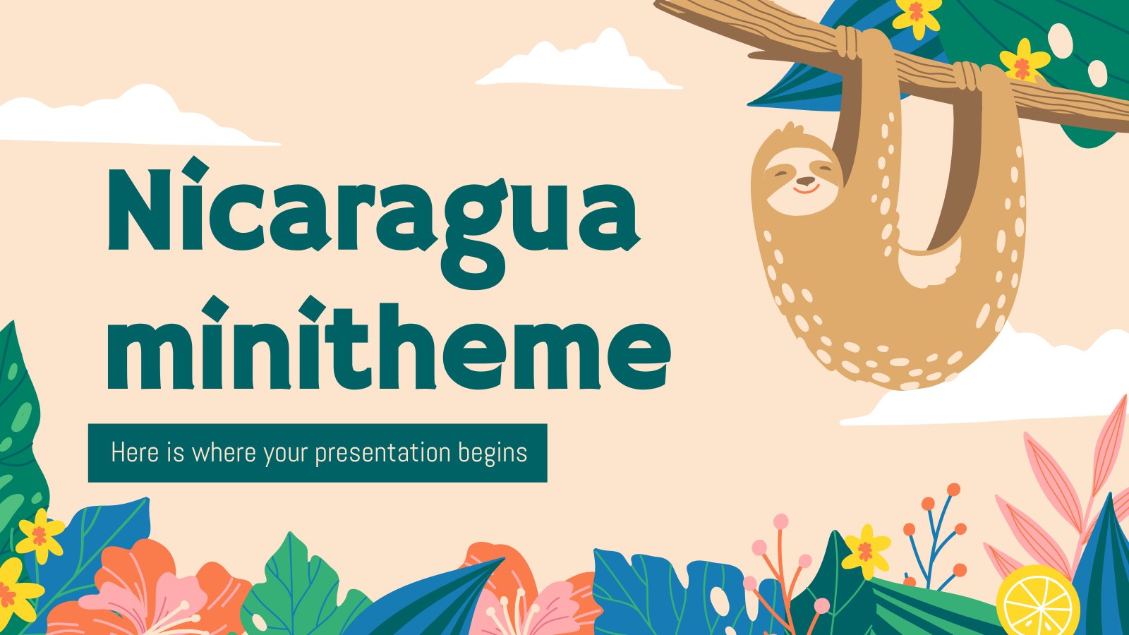 Nicaragua Minitheme presentation template 