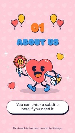 미국의 첫사랑의 날을 기념하는 소셜 미디어 인스타그램 포스트 프레젠테이션 템플릿