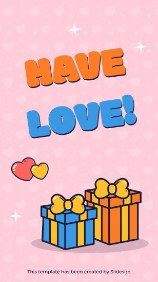 미국의 첫사랑의 날을 기념하는 소셜 미디어 인스타그램 포스트 프레젠테이션 템플릿