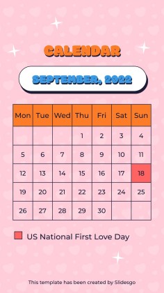 미국의 첫사랑의 날을 기념하는 소셜 미디어 인스타그램 포스트 프레젠테이션 템플릿