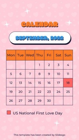 미국의 첫사랑의 날을 기념하는 소셜 미디어 인스타그램 포스트 프레젠테이션 템플릿