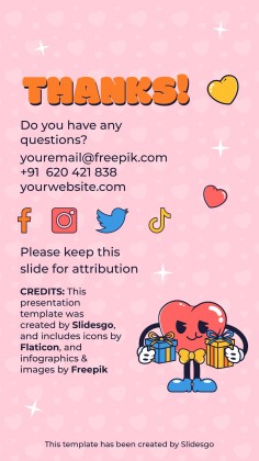 미국의 첫사랑의 날을 기념하는 소셜 미디어 인스타그램 포스트 프레젠테이션 템플릿