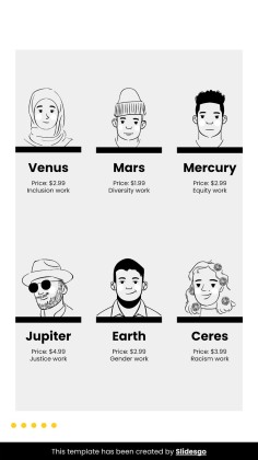 다양성 및 포용성 웹사이트 디자인 프레젠테이션 템플릿