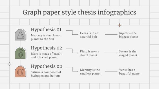 Graph Paper Style Thesis Infographics | Google Slides & PPT