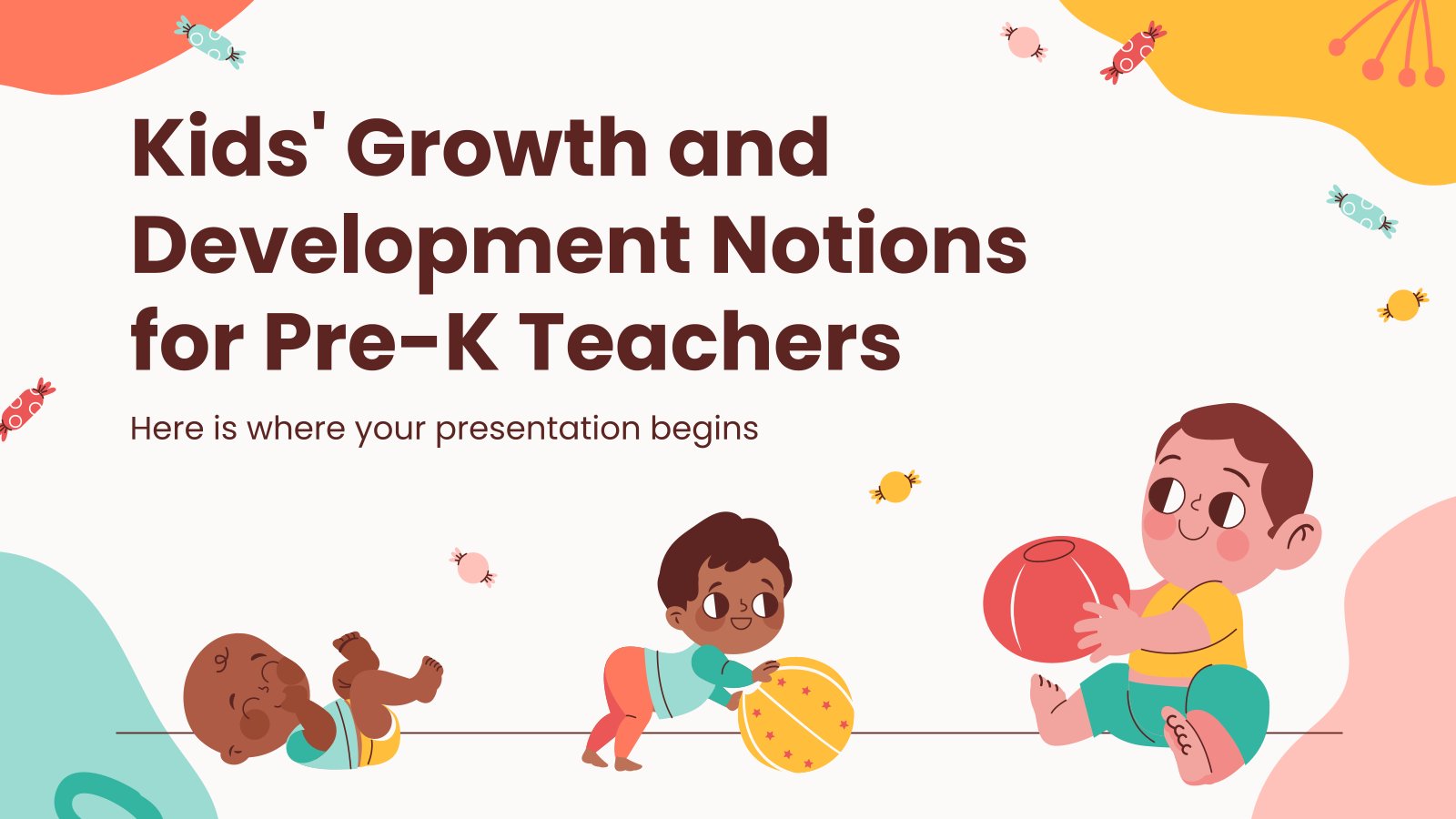 Kids' Growth and Development Notions for Pre-K Teachers presentation template 