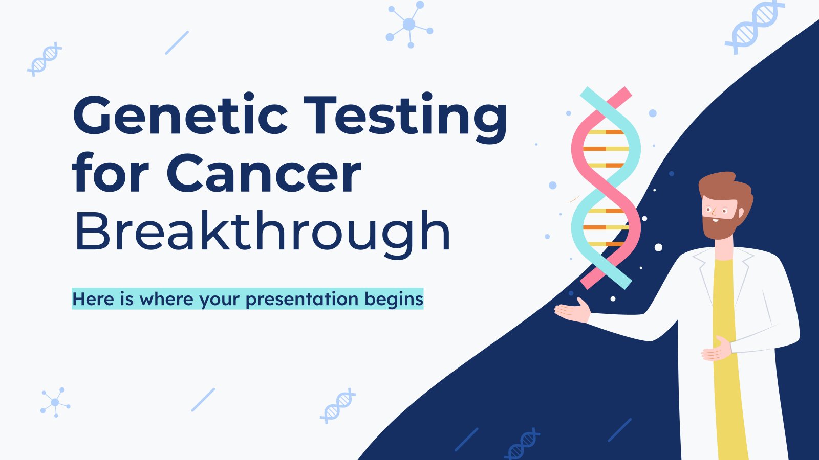 Genetic Testing for Cancer Breakthrough presentation template 