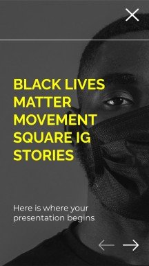 Publications d'Instagram sur le mouvement Black Lives Matter Modèles de présentation