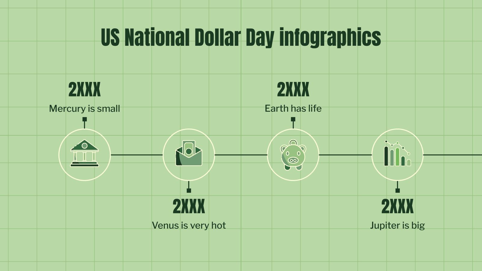 US National Dollar Day Infographics Google Slides & PPT